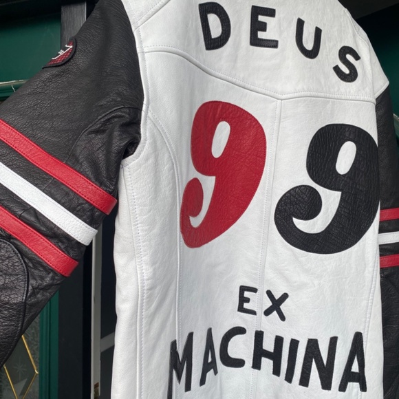DEUS EX MACHINA THE RACER LEATHER JACKET - VINTAGE WHITE - Picture 9 of 11